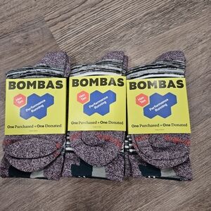 Bombas Performance Running socks midweight calf/crew (women 8-10 ½; men 6-9) X3